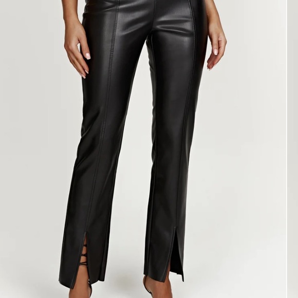 Faux Leather Split Pant* - Picture 2 of 6